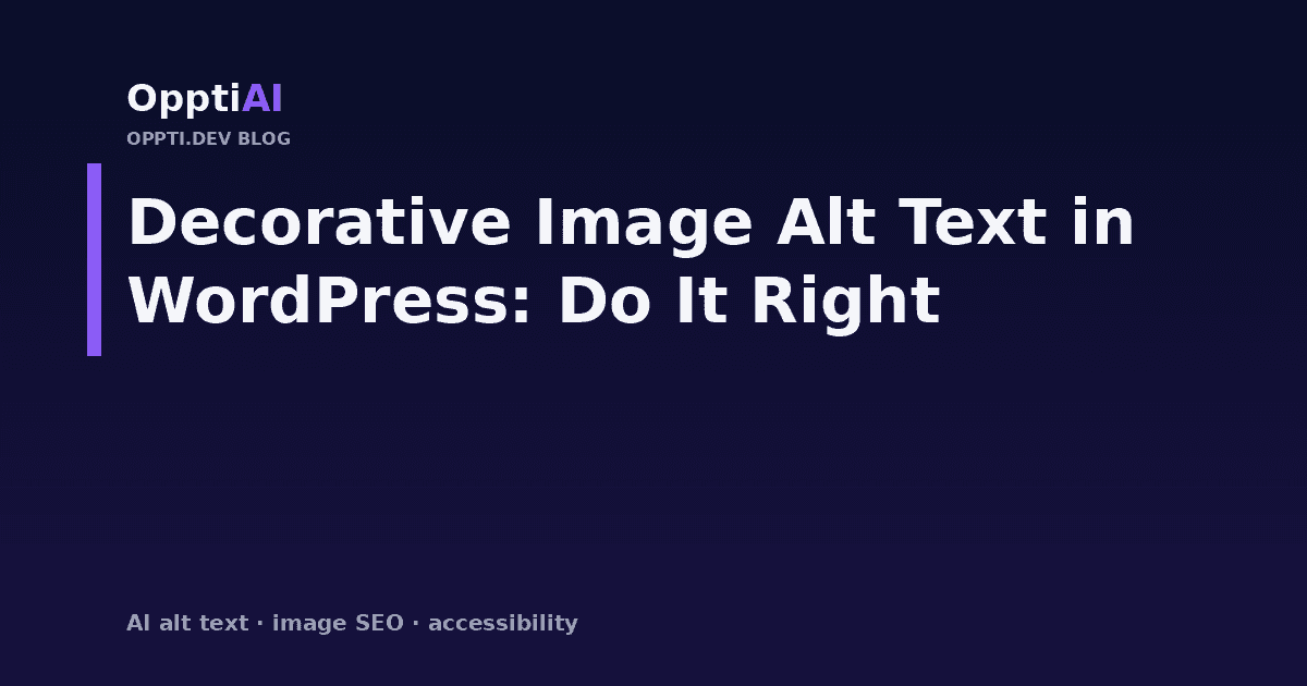 A WordPress page with content images labelled with alt text and a decorative divider marked with empty alt